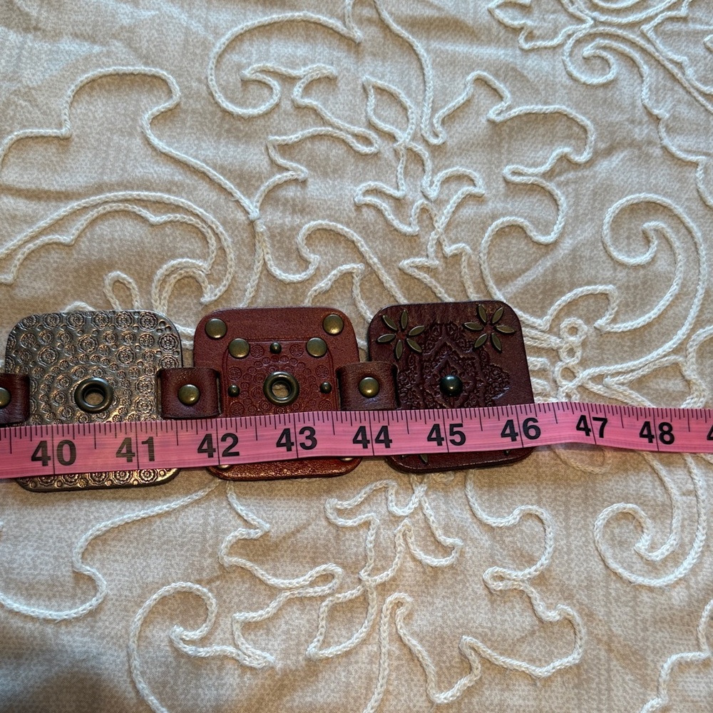 Artisan Leather Patchwork Belt - image 8